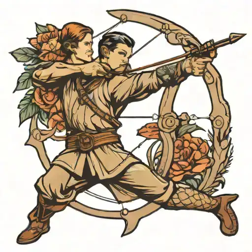 Archer Shooting An Arrow