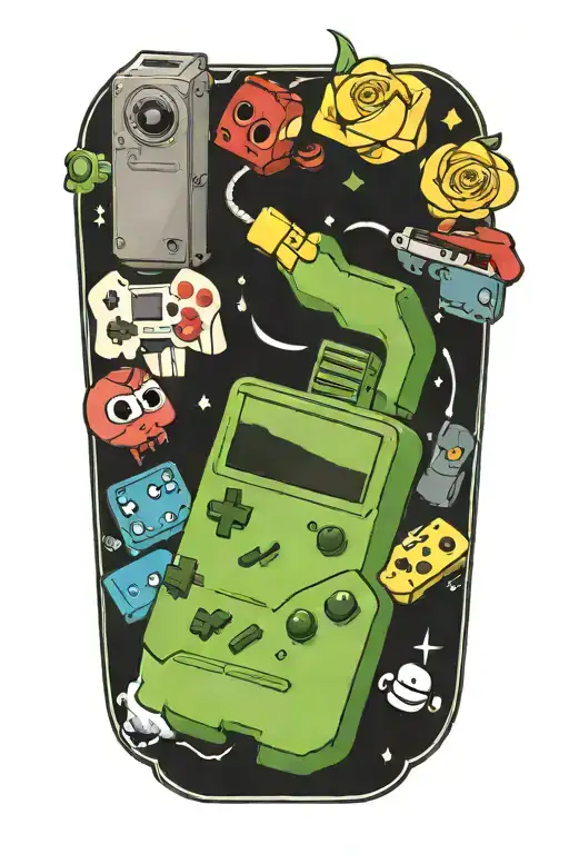 Incorporate Symbols Of Different Video Game Genres Into A Music-themed