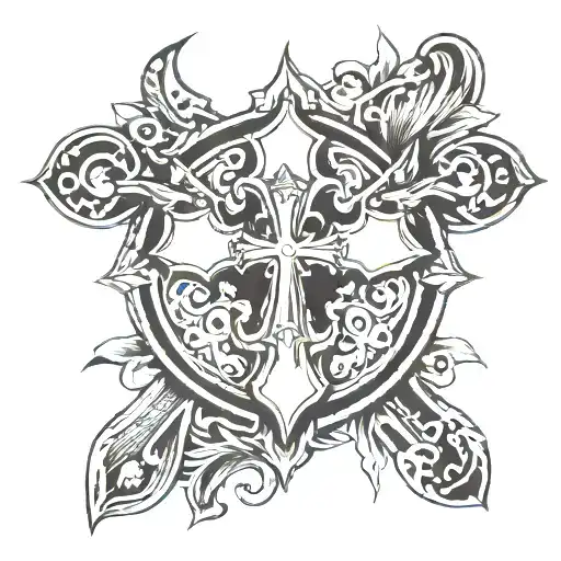 Benedikt Medalion With Christian Cross