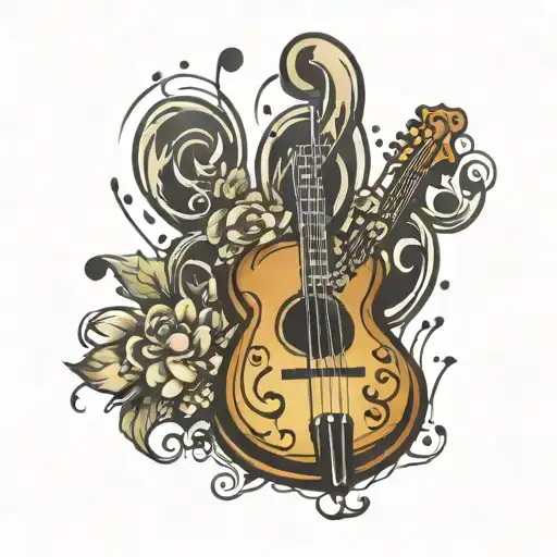 Bass Musical Notes Dog Paw Print