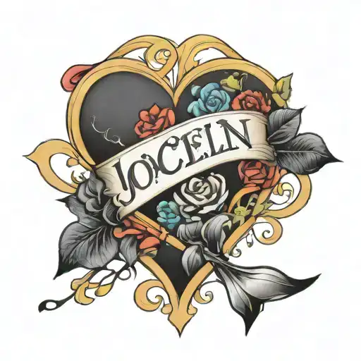 Tattoo That Says Jocelyn That Signifies Love And Is Disney Themed