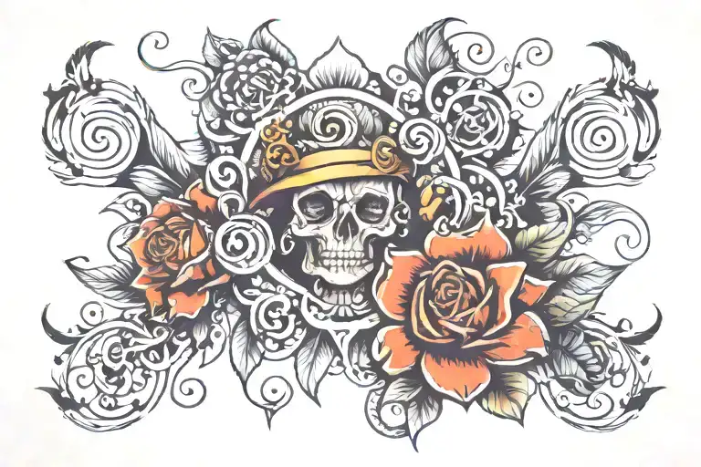 A Wrist Cover Up Tattoo Design Combining Elements