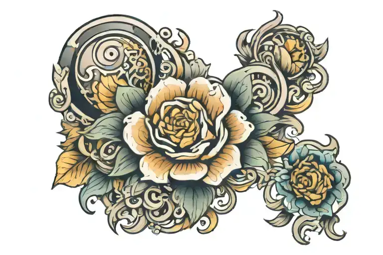 A Wrist Cover Up Tattoo Female Design Combining Elements Representing Rebirth