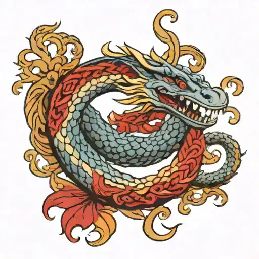 German Flag Arm Sleeve With Jormungandr