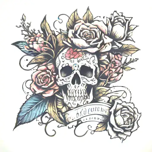 Inspirational Quote And Flowers But Not Childish Drawing