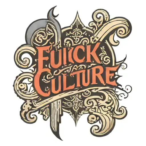 Fuck Your Culture In Gothic Font