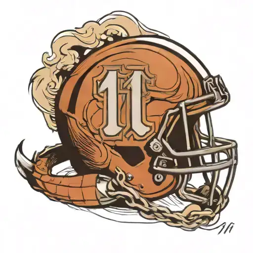 Football With The Number 11 Engraved In It