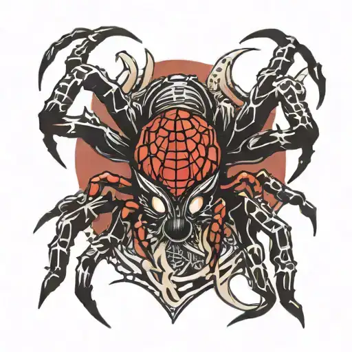 Spider Red And Black