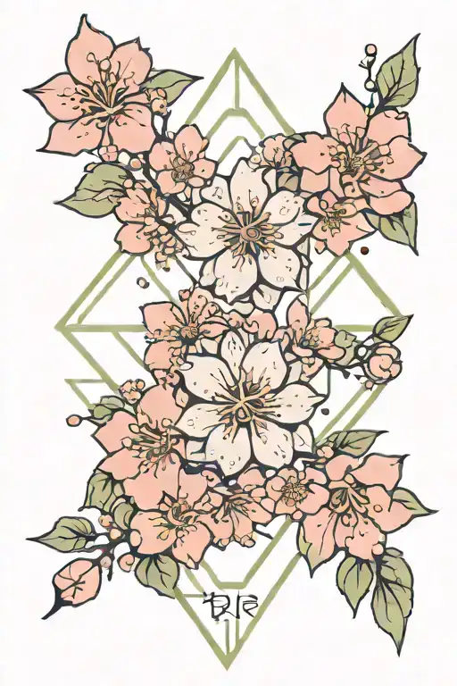 Sakura On Hand In Geometry And The Word Olivia