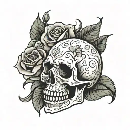 Skull And Roses