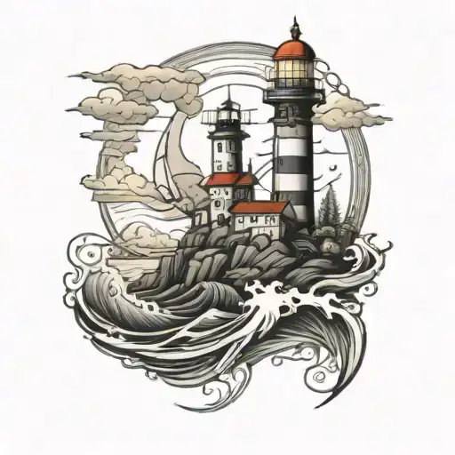 Black Sea With Lighthouse