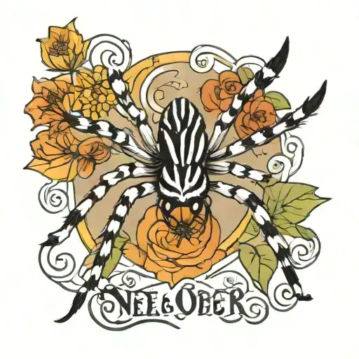 Zebra Spider With Name Written