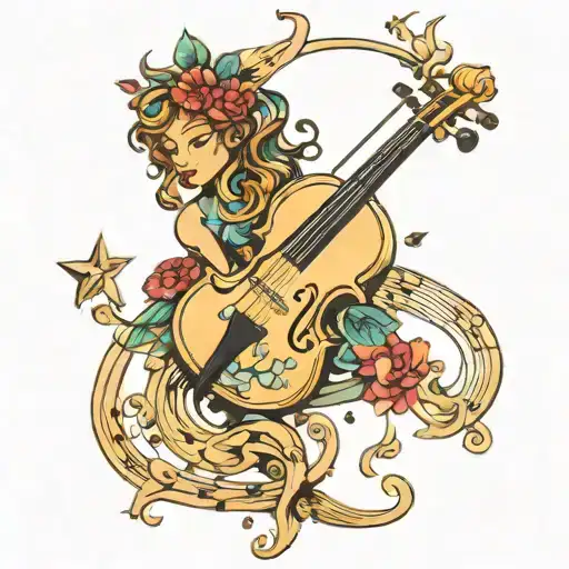 Sagittarius And Music Notes Flowing