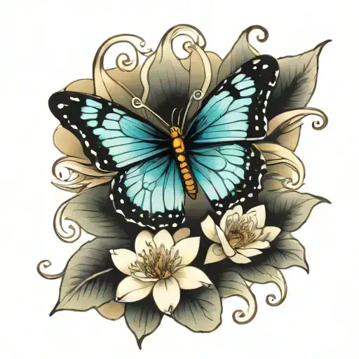 Butterfly Water Lily