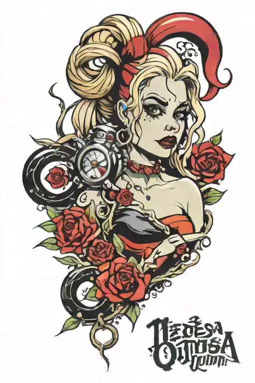 Medusa Harley Quinn Mixed Features