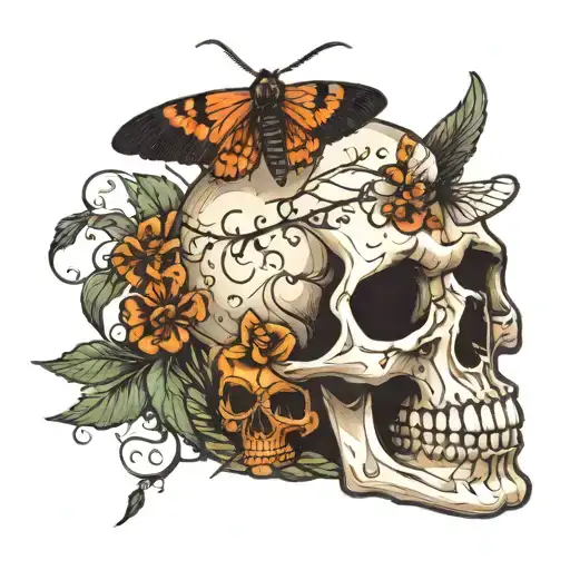 Skull And Moth