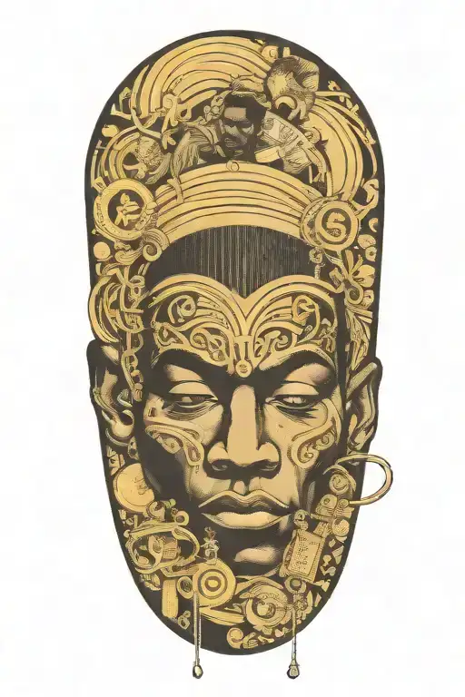 Black Man With Falling Money