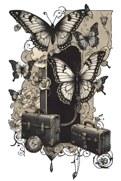 Travel And Butterflies Flying