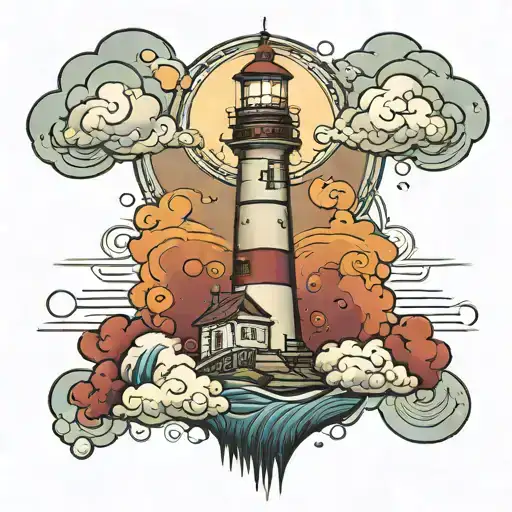 Lighthouse And Storm Clouds