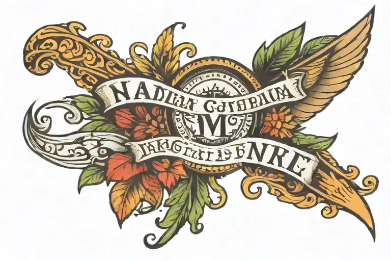 Name With Date Tattoo Pnw Theme