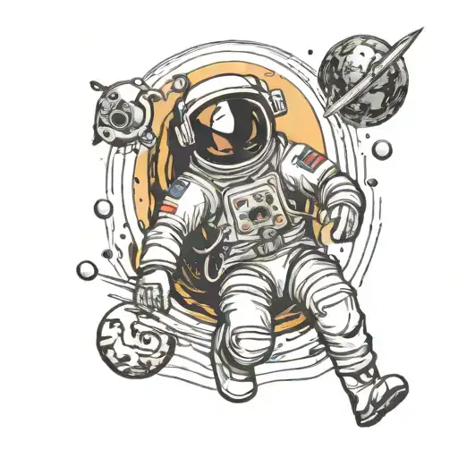 Space With Astronaut Suit