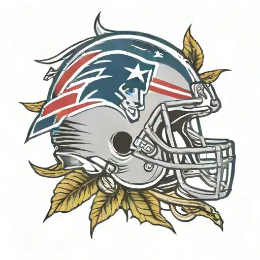 New England Patriots Logo With Tom Brady