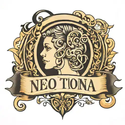 Dark Lettering Around The Ear