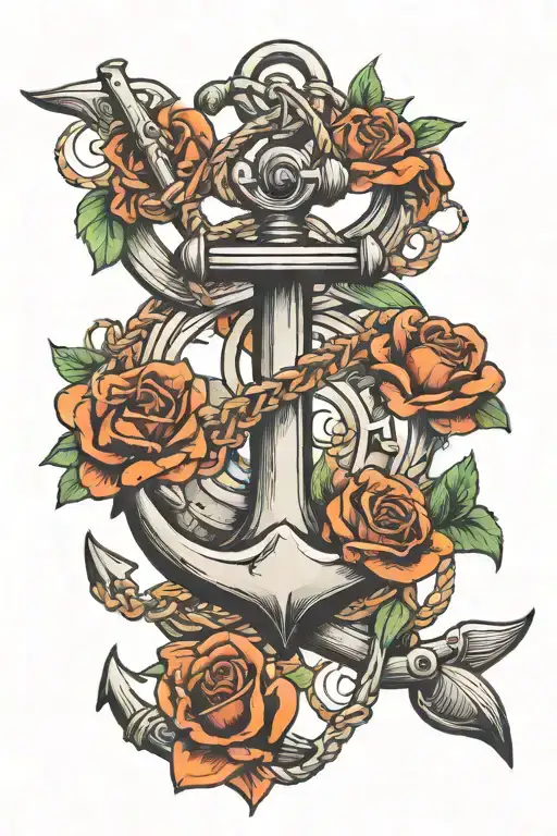 Anchor Up To Me Tattoo Design