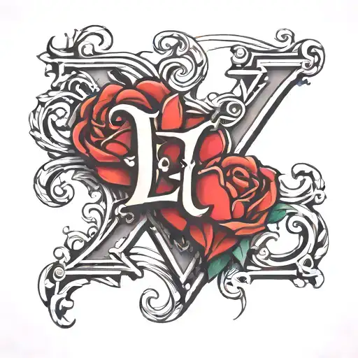 3D Letter L With Heart Shape