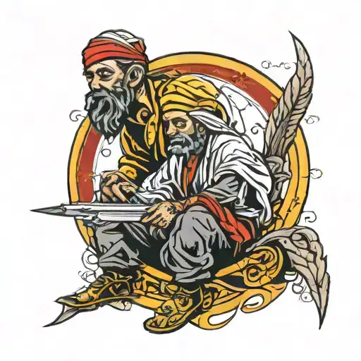 Refugee With Red And Yellow Color Scheme