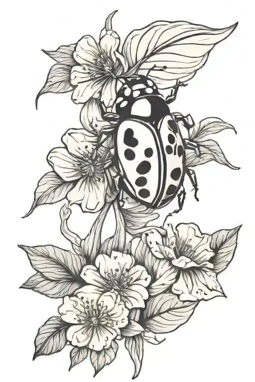 Ladybug Sitting On A Flower