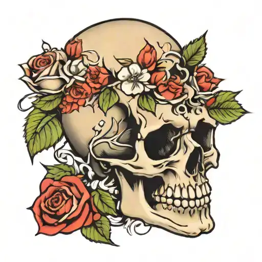 Roses Skull Laza