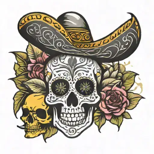Mexican Skull And Tequila