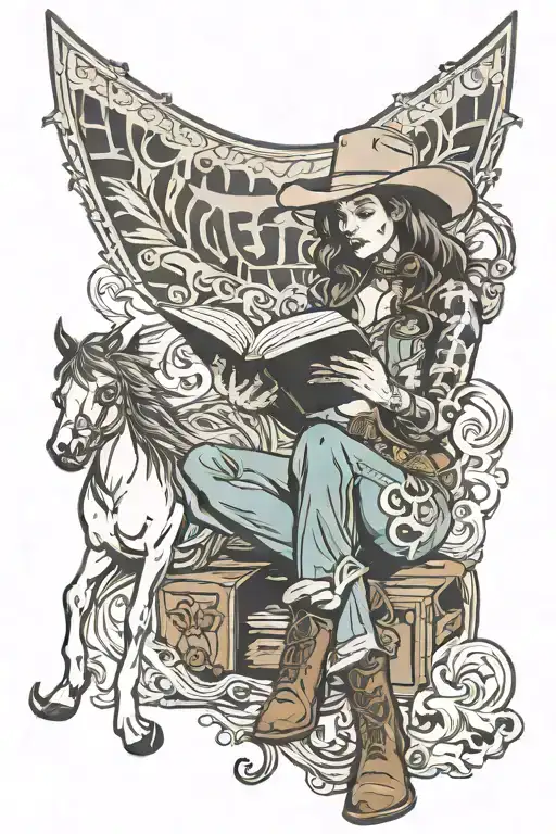 Cowgirl Reading Book