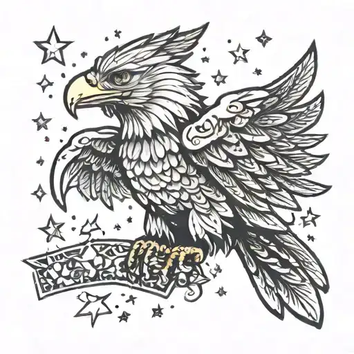 Eagle With Stars