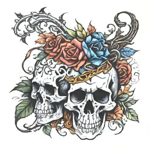 Forrest Forearm Sleeve With Hidden Skull