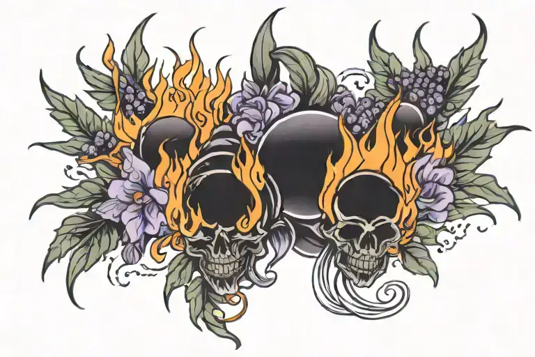 Black Lavender On Fire