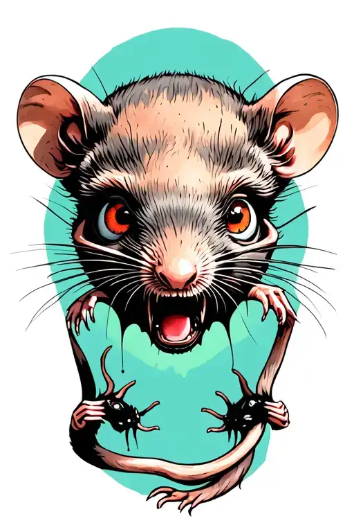 Rats Coming Out Of An Eye Socket