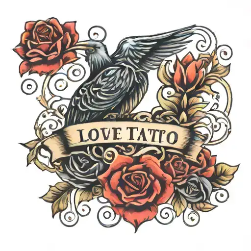 Love Tatoo With Family Names Incorporated Into The Design