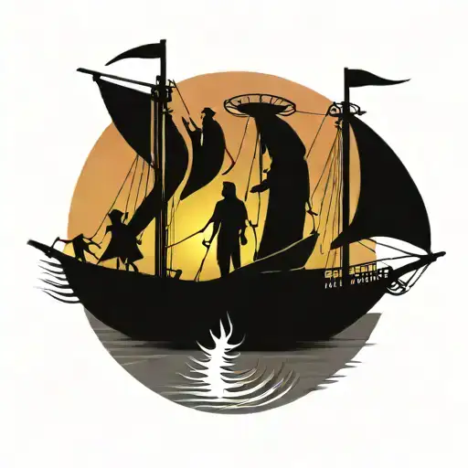 The Family Sails Into The Sunset Sky