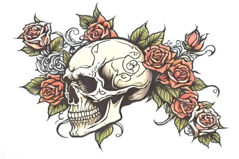 Skull And Roses
