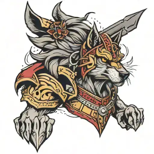 Spartan Warrior Half Human Half Wolf