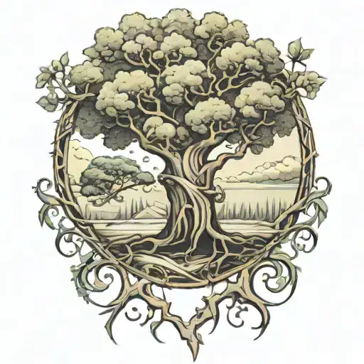 Tree With World In Its Limbs