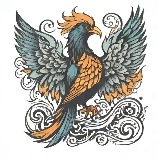 Phoenix With Semi Colon Body