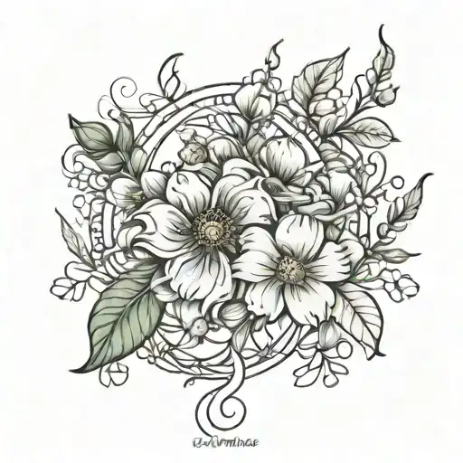 Birth Flower Intertwined