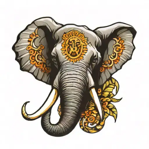 African Elephant Head