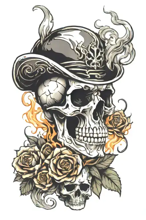Smoke With Skull Inside