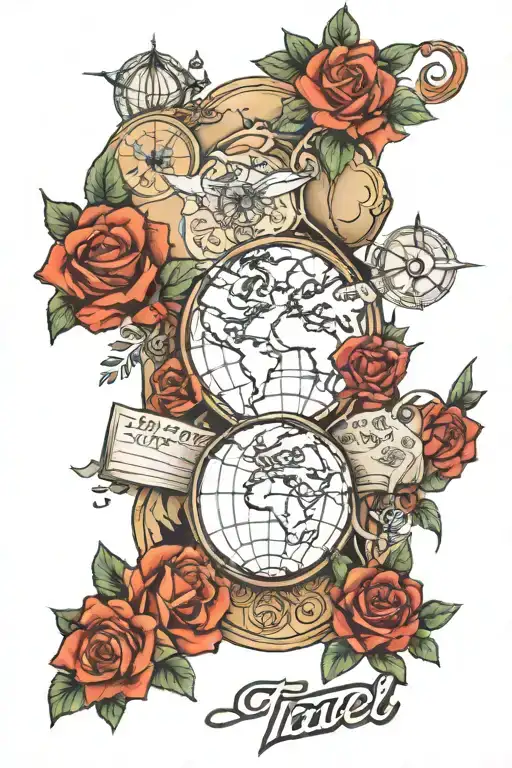 Travel Tattoo With The World