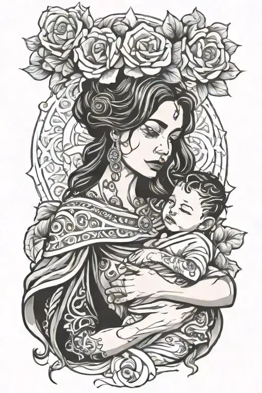 Mother Child Holding