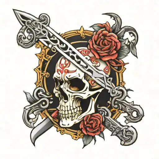 Chain Knife Skeleton